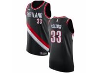 Men Nike Portland Trail Blazers #33 Zach Collins Black Road NBA Jersey - Icon Edition
