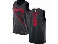Men Nike Portland Trail Blazers #5 Seth Curry Black NBA Jersey - 2018/19 City Edition