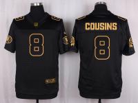 Men Nike Redskins #8 Kirk Cousins Pro Line Black Gold Collection Jersey