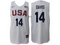 Men Nike Rio 2016 Olympics USA Dream Team #14 Anthony Davis Home White Basketball Jersey