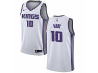 Men Nike Sacramento Kings #10 Mike Bibby White NBA Jersey - Association Edition