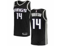 Men Nike Sacramento Kings #14 Oscar Robertson  Black NBA Jersey Statement Edition
