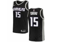 Men Nike Sacramento Kings #15 DeMarcus Cousins  Black NBA Jersey Statement Edition