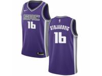 Men Nike Sacramento Kings #16 Peja Stojakovic Purple Road NBA Jersey - Icon Edition