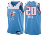 Men Nike Sacramento Kings #20 Harry Giles  Blue NBA Jersey - City Edition
