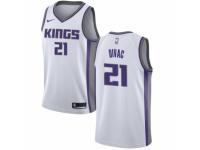 Men Nike Sacramento Kings #21 Vlade Divac White NBA Jersey - Association Edition