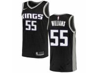 Men Nike Sacramento Kings #55 Jason Williams  Black NBA Jersey Statement Edition