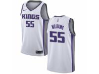 Men Nike Sacramento Kings #55 Jason Williams White NBA Jersey - Association Edition