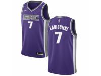 Men Nike Sacramento Kings #7 Skal Labissiere Purple Road NBA Jersey - Icon Edition