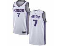 Men Nike Sacramento Kings #7 Skal Labissiere White NBA Jersey - Association Edition