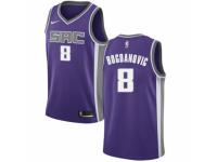 Men Nike Sacramento Kings #8 Bogdan Bogdanovic Purple NBA Jersey - Icon Edition