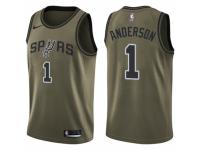 Men Nike San Antonio Spurs #1 Kyle Anderson Swingman Green Salute to Service NBA Jersey