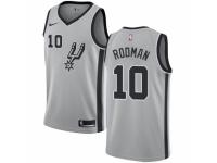 Men Nike San Antonio Spurs #10 Dennis Rodman  Silver Alternate NBA Jersey Statement Edition