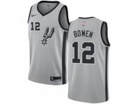 Men Nike San Antonio Spurs #12 Bruce Bowen  Silver Alternate NBA Jersey Statement Edition