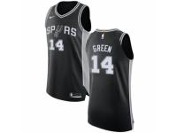 Men Nike San Antonio Spurs #14 Danny Green Black Road NBA Jersey - Icon Edition