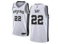 Men Nike San Antonio Spurs #22 Rudy Gay White Home NBA Jersey - Association Edition