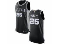 Men Nike San Antonio Spurs #25 Jakob Poeltl Black NBA Jersey - Icon Edition