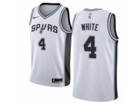 Men Nike San Antonio Spurs #4 Derrick White White Home NBA Jersey - Association Edition