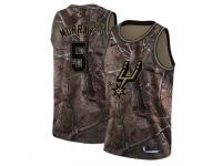 Men Nike San Antonio Spurs #5 Dejounte Murray Swingman Camo Realtree Collection NBA Jersey