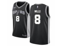 Men Nike San Antonio Spurs #8 Patty Mills  Black Road NBA Jersey - Icon Edition