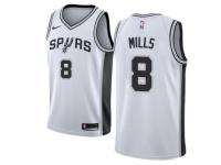 Men Nike San Antonio Spurs #8 Patty Mills White Home NBA Jersey - Association Edition