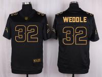 Men Nike San Diego Chargers #32 Eric Weddle Pro Line Black Gold Collection Jersey
