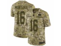 Men Nike San Francisco 49ers #16 Joe Montana Limited Camo 2018 Salute to Service NFL Jersey