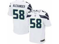 Men Nike Seattle Seahawks #58 D.J. Alexander Elite White NFL Jersey