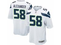 Men Nike Seattle Seahawks #58 D.J. Alexander Game White NFL Jersey