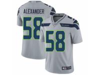 Men Nike Seattle Seahawks #58 D.J. Alexander Grey Alternate Vapor Untouchable Limited Player NFL Jersey