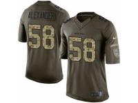 Men Nike Seattle Seahawks #58 D.J. Alexander Limited Green Salute to Service NFL Jersey