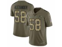 Men Nike Seattle Seahawks #58 D.J. Alexander Limited Olive/Camo 2017 Salute to Service NFL Jersey