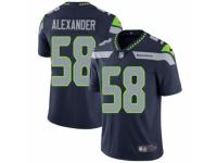 Men Nike Seattle Seahawks #58 D.J. Alexander Navy Blue Team Color Vapor Untouchable Limited Player NFL Jersey