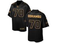 Men Nike Seattle Seahawks #70 Rees Odhiambo Pro Line Black Gold Collection Jersey