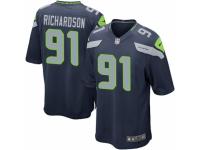 Men Nike Seattle Seahawks #91 Sheldon Richardson Game Navy Blue Team Color NFL Jersey