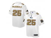 Men Nike St. Louis Rams #25 T.J. McDonald White-Gold Game Jersey