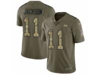 Men Nike Tampa Bay Buccaneers #11 DeSean Jackson Limited Olive/Camo 2017 Salute to Service NFL Jersey