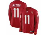 Men Nike Tampa Bay Buccaneers #11 DeSean Jackson Limited Red Therma Long Sleeve NFL Jersey