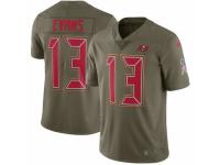 Men Nike Tampa Bay Buccaneers #13 Mike Evans Limited Olive 2017 Salute to Service NFL Jersey