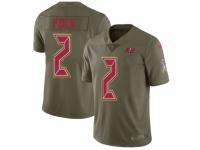 Men Nike Tampa Bay Buccaneers #2 Nick Folk Limited Olive 2017 Salute to Service NFL Jersey