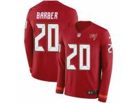 Men Nike Tampa Bay Buccaneers #20 Ronde Barber Limited Red Therma Long Sleeve NFL Jersey
