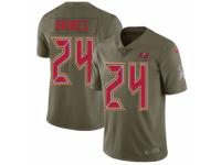 Men Nike Tampa Bay Buccaneers #24 Brent Grimes Limited Olive 2017 Salute to Service NFL Jersey