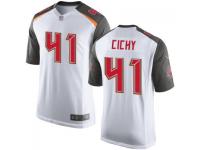 Men Nike Tampa Bay Buccaneers #41 Jack Cichy White Game Jersey