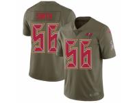 Men Nike Tampa Bay Buccaneers #56 Jacquies Smith Limited Olive 2017 Salute to Service NFL Jersey