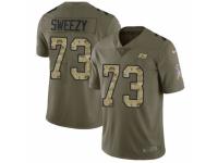 Men Nike Tampa Bay Buccaneers #73 J. R. Sweezy Limited Olive/Camo 2017 Salute to Service NFL Jersey