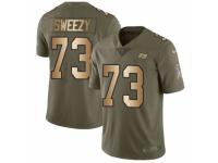 Men Nike Tampa Bay Buccaneers #73 J. R. Sweezy Limited Olive/Gold 2017 Salute to Service NFL Jersey