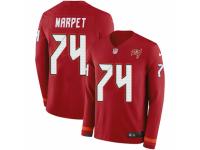 Men Nike Tampa Bay Buccaneers #74 Ali Marpet Limited Red Therma Long Sleeve NFL Jersey