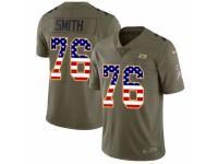 Men Nike Tampa Bay Buccaneers #76 Donovan Smith Limited Olive/USA Flag 2017 Salute to Service NFL Jersey