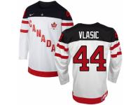 Men Nike Team Canada #44 Marc-Edouard Vlasic Premier White 100th Anniversary Olympic Hockey Jersey