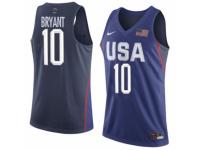 Men Nike Team USA #10 Kobe Bryant Swingman Navy Blue 2016 Olympics Basketball Jersey